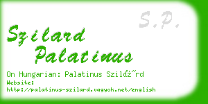 szilard palatinus business card